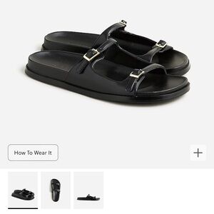 Brand new in box Jcrew black buckle sandals
